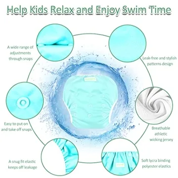 Wegreeco Adjustable Reusable Baby Swim Diapers – 3 Pack
