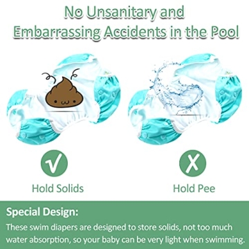 Wegreeco Adjustable Reusable Baby Swim Diapers – 3 Pack