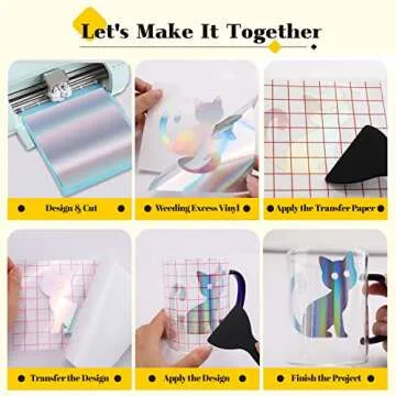 HTVRONT Permanent Vinyl 57 Pack for Cricut - 12x12 Bundle