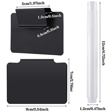 Plastic Clip on Removable Labels with Chalk Markers