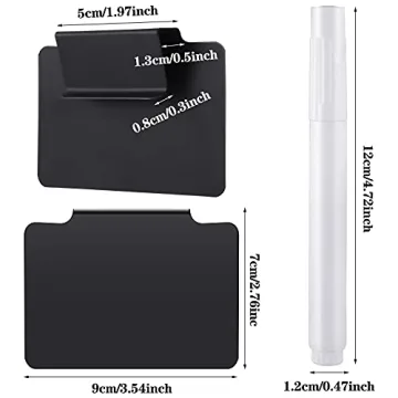 Plastic Clip on Removable Labels with Chalk Markers