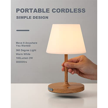 WEILAILUX Cordless Waterproof Table Lamp for Outdoor Use