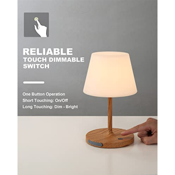 WEILAILUX Cordless Waterproof Table Lamp for Outdoor Use
