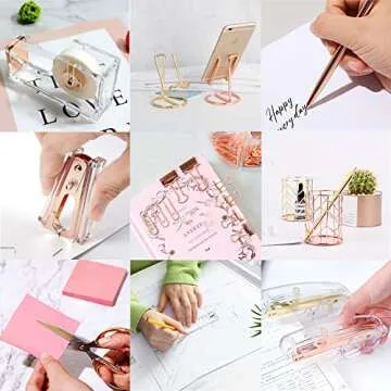 Rose Gold Office Supplies Set - Elegance Meets Functionality