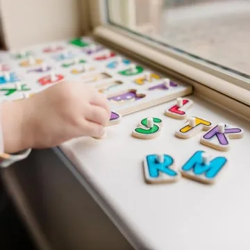 Melissa & Doug Wooden Peg Puzzles Set for Toddlers