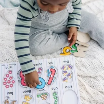 Melissa & Doug Wooden Peg Puzzles Set for Toddlers