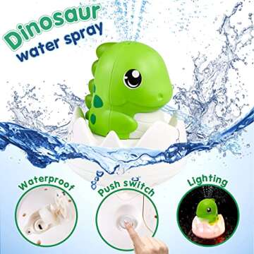 Gigilli Bath Toys for Babies - Fun & Engaging Dinosaur Design