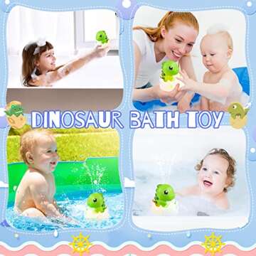 Gigilli Bath Toys for Babies - Fun & Engaging Dinosaur Design