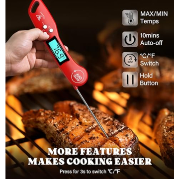 DOQAUS Instant Read Meat Thermometer for Perfect Cooking