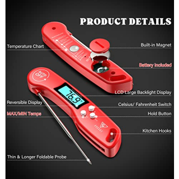DOQAUS Instant Read Meat Thermometer for Perfect Cooking