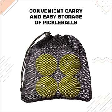 Amazin' Aces Pickleball Classic 4-Piece Wooden Paddle & Racket Set with Cushion Grip - 4 Balls & Bag for All Levels - Pickleball Paddles