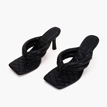 Stylish Rilista Women's Quilted Thong Heels Sandals