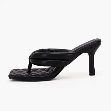 Stylish Rilista Women's Quilted Thong Heels Sandals