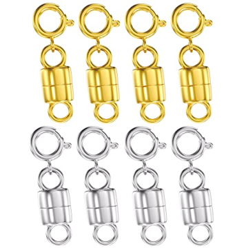 Clysoru Magnetic Clasps for Easy Jewelry Closure - Set of 8