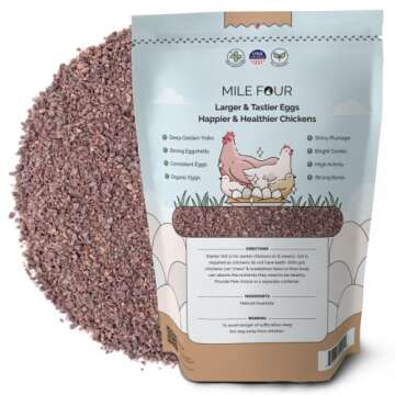 Mile Four Chick Grit for Baby Chicks - Chickens Age 0-8 Weeks, 100% Natural Mineral Chick Grit Quart...