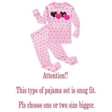 KikizYe Valentine's Day Pajamas for Little Girls