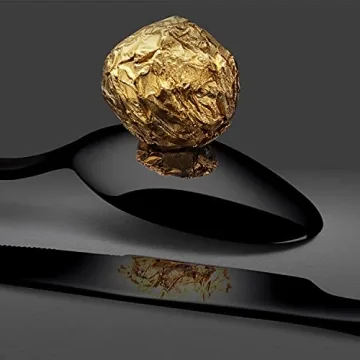 KINGSTONE Black Flatware Set for 4 - 20 Piece Set