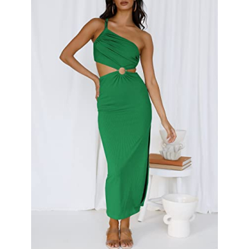 Stylish ANRABESS One Shoulder Maxi Dress for Summer 2024