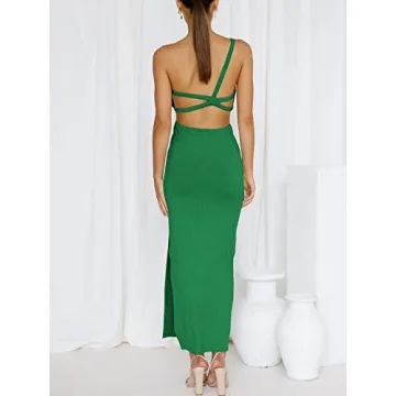 Stylish ANRABESS One Shoulder Maxi Dress for Summer 2024