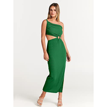 Stylish ANRABESS One Shoulder Maxi Dress for Summer 2024