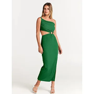 Stylish ANRABESS One Shoulder Maxi Dress for Summer 2024