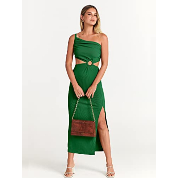 Stylish ANRABESS One Shoulder Maxi Dress for Summer 2024