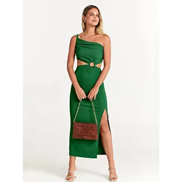 Stylish ANRABESS One Shoulder Maxi Dress for Summer 2024