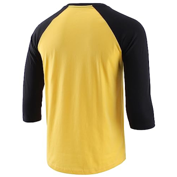 KNQR Men's Casual Slim Fit 3/4 Sleeve Athletic Tee