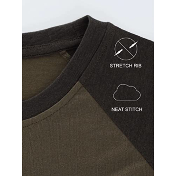 KNQR Men's Casual Slim Fit 3/4 Sleeve Athletic Tee