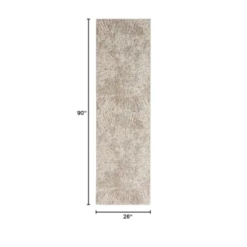 Inspire Me! Metallic Modern Grey Mocha Area Rug 2x8