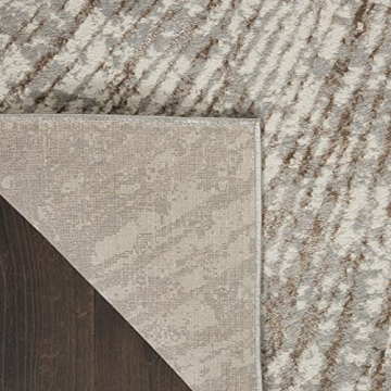 Inspire Me! Metallic Modern Grey Mocha Area Rug 2x8