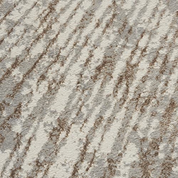Inspire Me! Metallic Modern Grey Mocha Area Rug 2x8