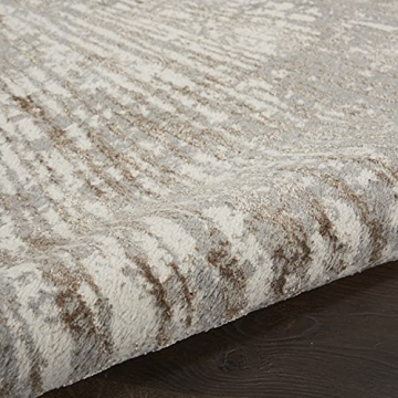 Inspire Me! Metallic Modern Grey Mocha Area Rug 2x8