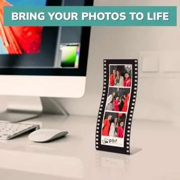 pbf PHOTO BOOTH FRAMES 2x6 Acrylic Sign Holder | 2 x 6 Vertical Stand Up Sign Holder | Hollywood Acrylic Stand for Display | Clear Picture Frame, Menu Table Top Stand, Plastic Flyer Holder (24-Pack)