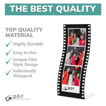 pbf PHOTO BOOTH FRAMES 2x6 Acrylic Sign Holder | 2 x 6 Vertical Stand Up Sign Holder | Hollywood Acrylic Stand for Display | Clear Picture Frame, Menu Table Top Stand, Plastic Flyer Holder (24-Pack)