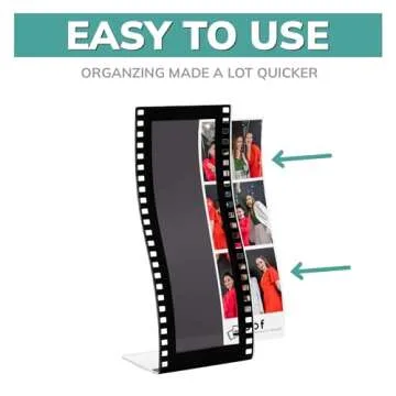 pbf PHOTO BOOTH FRAMES 2x6 Acrylic Sign Holder | 2 x 6 Vertical Stand Up Sign Holder | Hollywood Acrylic Stand for Display | Clear Picture Frame, Menu Table Top Stand, Plastic Flyer Holder (24-Pack)