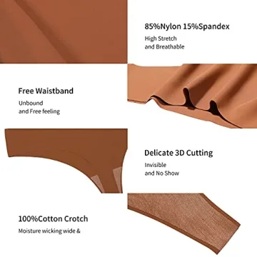 Comfortable and Seamless SHARICCA Women’s Thong 7 Pack