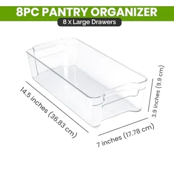 Utopia Home Large Pantry Organizer Set - BPA Free Bins for Kitchen