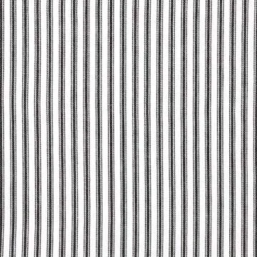 Cackleberry Home Black and White Ticking Stripe Woven Cotton Decorative Square Throw Pillow Case Covers 22 x 22 Inches, Set of 4