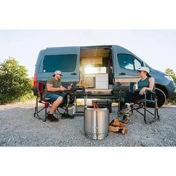 Solo Stove Ranger 2.0, 15 Inch Smokeless Fire Pit – Portable Stainless Steel Outdoor Fireplace with Carry Case - Lightweight Fireplace, Removable Ash Pan, Ideal for 2-4 People, 15lbs