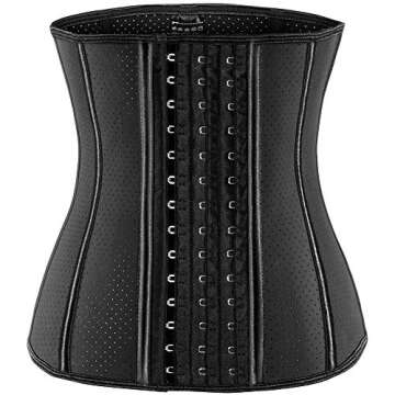 ECOWALSON Waist Trainer for Women Corset Cincher Body Shaper Girdle Trimmer with Steel Bones Extende...