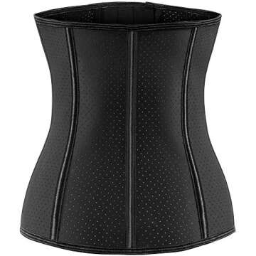 ECOWALSON Waist Trainer for Women Corset Cincher Body Shaper Girdle Trimmer with Steel Bones Extender