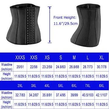 ECOWALSON Waist Trainer for Women Corset Cincher Body Shaper Girdle Trimmer with Steel Bones Extender