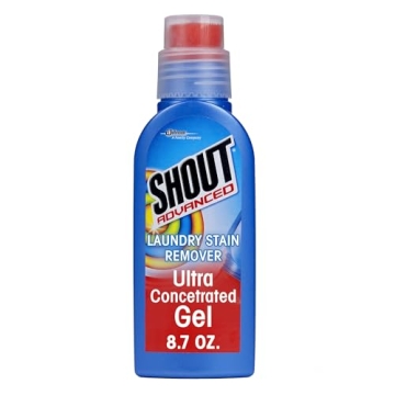 Shout Advanced Stain Remover Gel for Clothes Laundry, Ultra Concentrated Gel with Built-in Scrubber ...