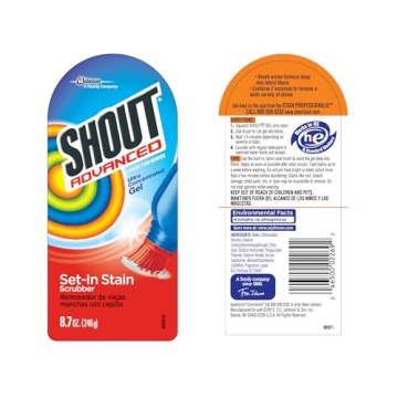 Shout Advanced Stain Remover Gel with Scrubber Brush 8.7oz