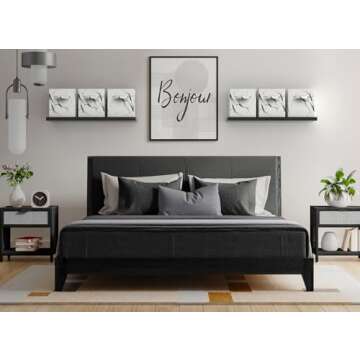 Sorbus Collapsible Storage Bins - 11" Sturdy Foldable Fabric Storage Cubes with Handle - 4 White Mar...