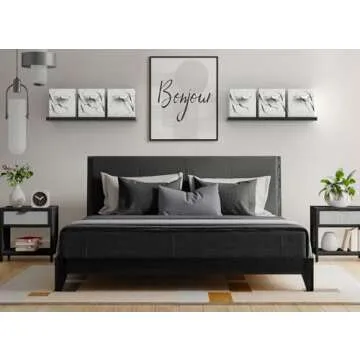 Sorbus Collapsible Storage Bins - 11" Sturdy Foldable Fabric Storage Cubes with Handle - 4 White Mar...