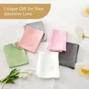 INFIIXSO Mulberry Silk Pillowcase for Hair and Skin, Silk Pillow Cases Standard Size with Hidden Zipper 20x26 Inches, Ultra Smooth and Soft Cooling Pillow Cases for Hot Sleepers(Light Grey, 1 Pack)