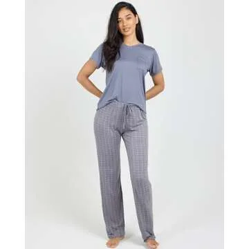 2 Pack: Short Sleeve Pajamas For Women Sets Womens Pajama Sets Two Piece Pj Summer Pijamas De Mujer ...