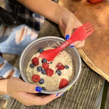 Tapirus Spork to Go V8 Set - 8 Colorful Durable and BPA Free Sporks - Spoon, Fork and Knife Combo Ut...
